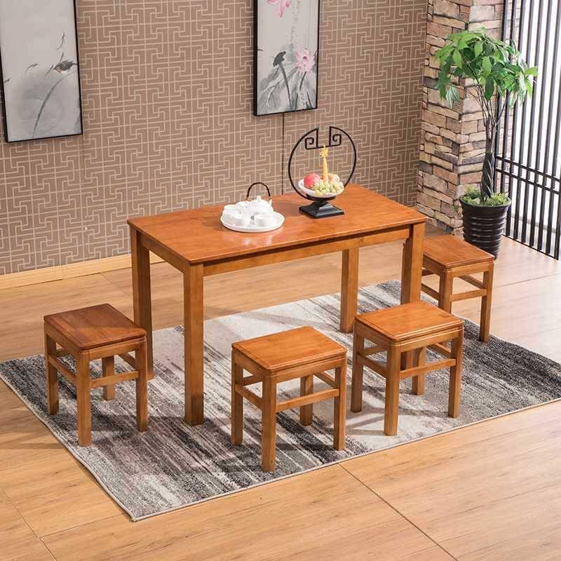 实木餐桌高凳长方凳家用方凳课桌REO凳简式约客厅板凳中加榫卯厚