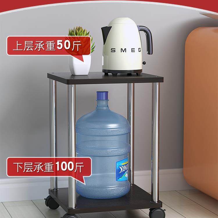 置物架两层台式机电脑打印机架层带轮夹NNB缝架双子柜箱子主主机