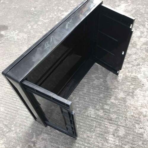 工厂色批销302防静电塑胶折箱黑色叠塑料折电叠箱可堆叠黑防静胶