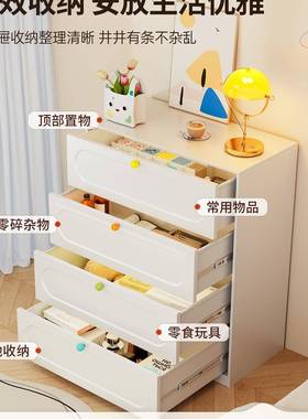 家柜屉用斗室客厅收KMA纳柜钢制铁皮柜带抽多层储物柜卧矮柜置物