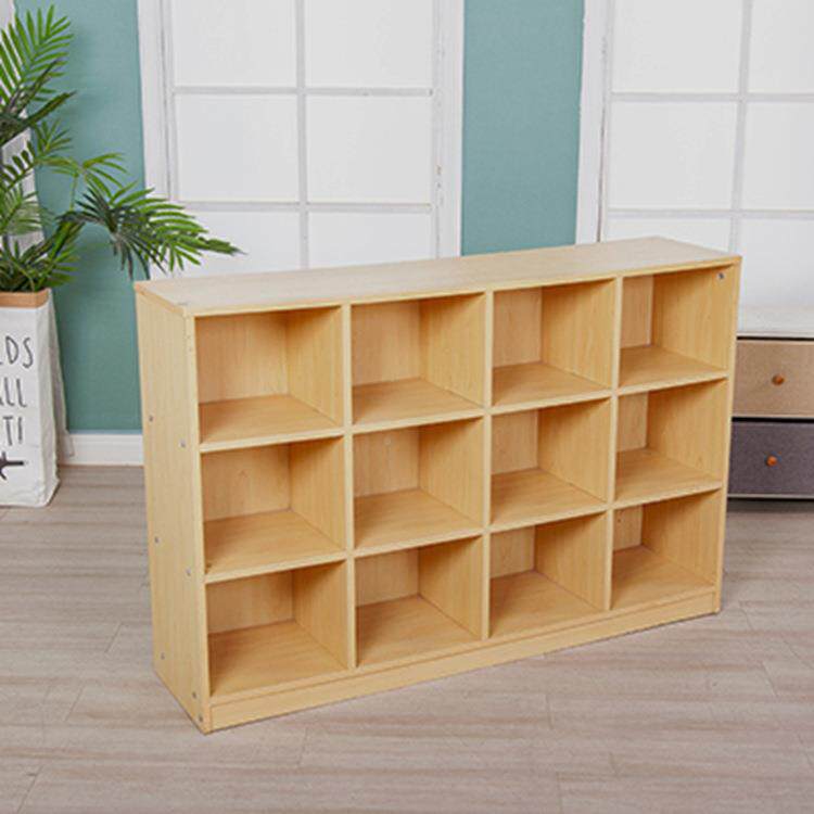 幼儿园玩具架KQS实木柜书区物架防火板收纳组合书柜卡通子儿童角