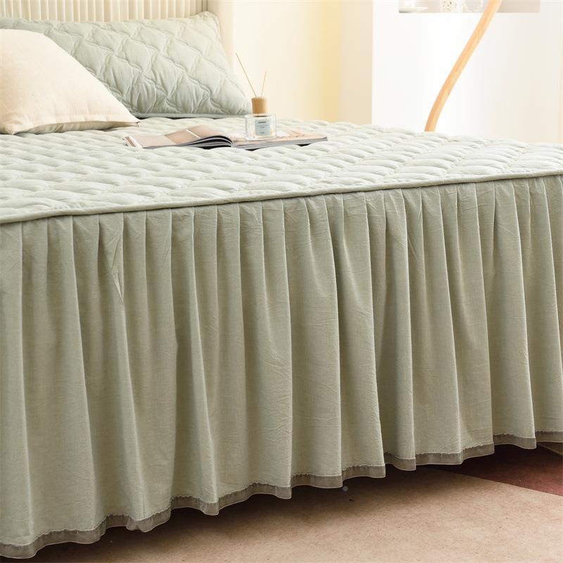 M2O8床套单件20裙25垫年新款四季通GSD用夹棉床裙罩床三赵之李