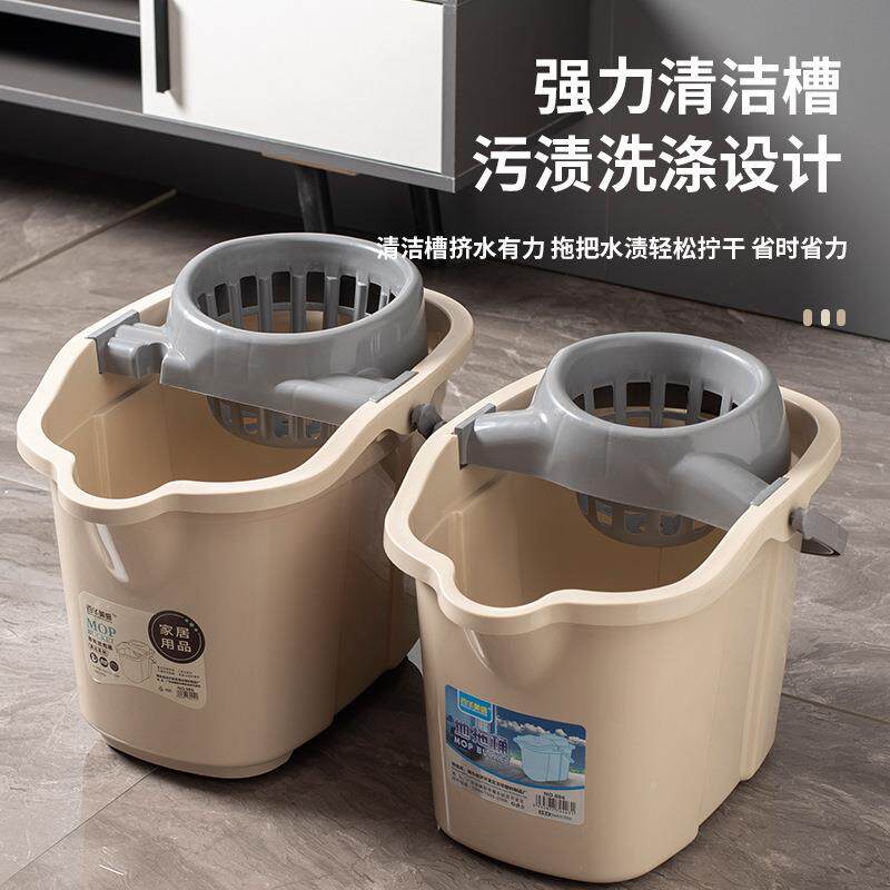 加厚地桶家用压拖号把桶带轮懒人手脱水桶大塑料拖地拖桶80脱水篮