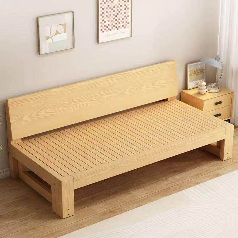 实木沙发床一体两用可折HHB叠多功能单人伸缩一体厅客叠木实折床