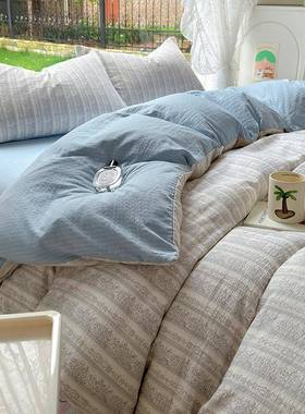 a类件套床单纯床上棉42025新款床笠床品秋冬学ZGA生宿舍三件四套
