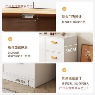 用餐边柜奶油风茶厅水柜家现代多功能客橱柜柜子储ERS物柜厨房靠