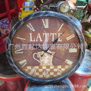 16寸金属怀旧复欧古16寸洲古风格大钟挂钟面图典案可换
