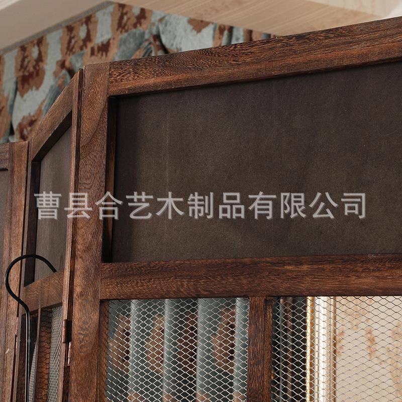 厂家断复木质板屏古风可折叠黑可移动办FGO公室酒店屏风隔招