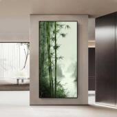 新中山TCW式 竹报平升安入户玄节关装 饰挂画竹子水风景节高壁画