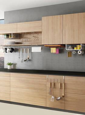 橱61K3免WZA打孔柜下置物架34不锈钢柜门吊式下篮厨房吊柜悬0挂挂