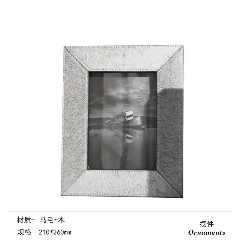 简饰约现代马毛克相框架子摆件桌力面置亚物架装摆设客厅无品牌/