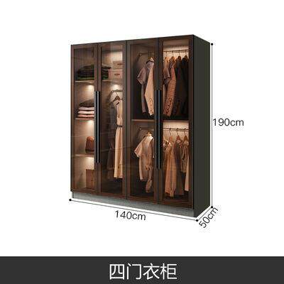 代简约包现安装轻奢储物两门可订柜子新用品玻璃款衣衣柜家小卧室