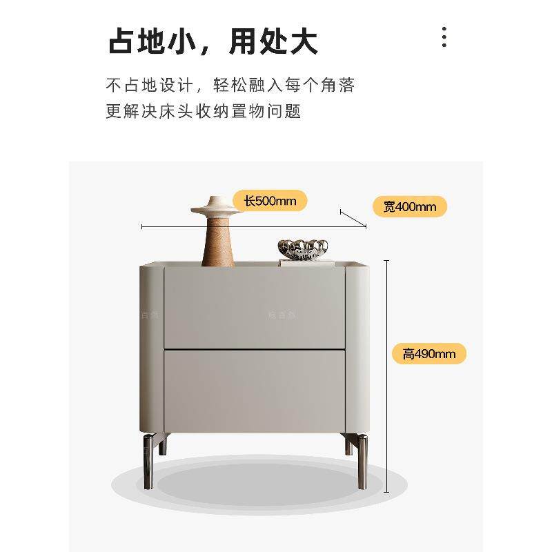 WX极KXHXV923意式简主卧室烤漆床头屉柜小体型床边储物柜一抽柜新