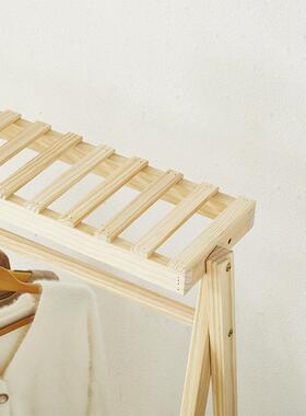 落地衣架衣挂衣架LMP家用全实木帽架学生儿童床挂边衣架架展示置