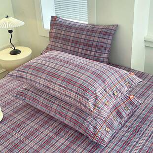 款新棉全老粗CW524527布床单全棉床单生单件学宿舍单人简约床单枕