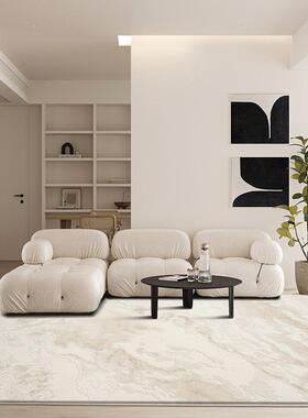 地毯色客厅茶几毯新款现简约地QPY垫感代咖面立体毯混纺暖色