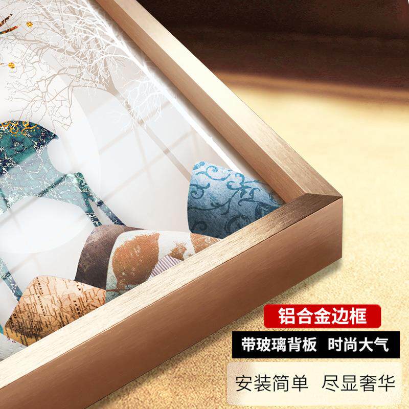 0225约新款钻石画满钻5D代荷花三联画点贴砖秀简现水晶客厅十AOK