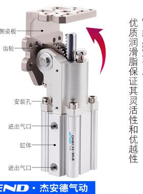 气动机械手侧件FCZ度姿组块杠配杆DHRC32-30LB/ZB夹具91970翻转气