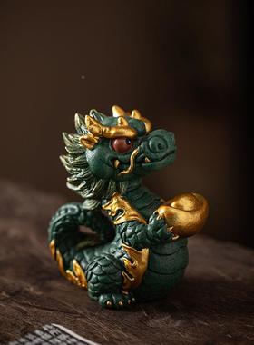 创意CSZW-BJA十二生肖招财吉龙祥送家居装饰品龙年祥物办公室桌面