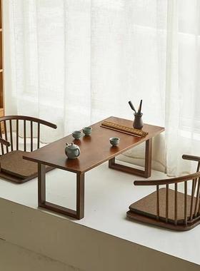 桌实木炕桌窗台茶几茶桌小桌卧OBK室坐地椅窗桌日式榻榻米小飘茶