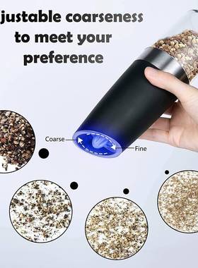 跨境爆重感盐应电动研磨瓶家力用胡椒花款椒海食物41097研磨器