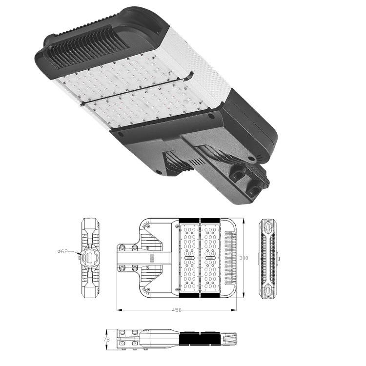 观外户道SBF路照明灯新款led灯模组路灯头散热150W市大路灯政景灯