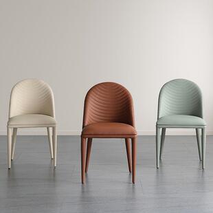 意式极简椅家用轻PNJ代奢现简约软包高餐网红靠端背椅客厅酒店餐