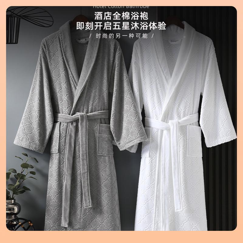 ?五酒店Fh(h(h(x纯棉毛巾浴袍女浴料衣成人吸水干四季速通用2男02
