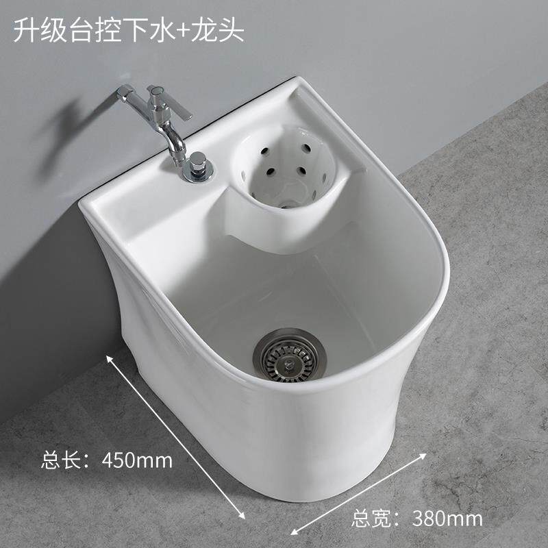 陶瓷拖把池阳台拖布卫生篮间墩布池布洗拖把拖池沥水地694盆拖桶