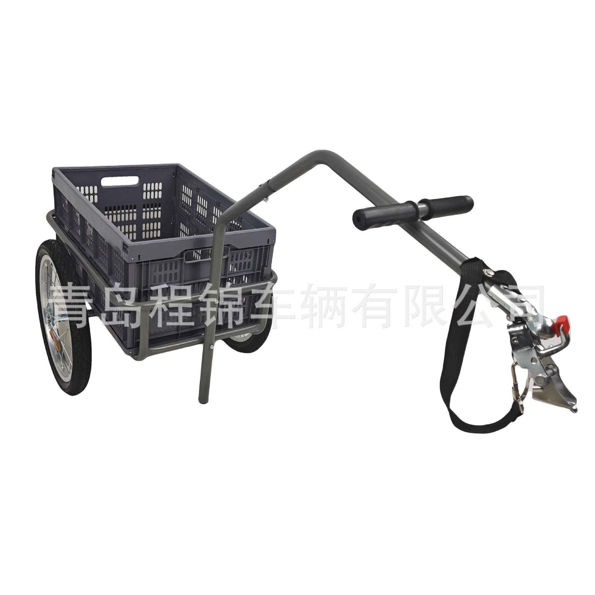 后挂式多功能6可折叠塑料筐货-051钢制行李架自行车运拖充车1寸气