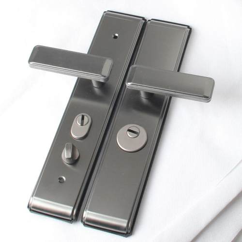 防盗门锁套HCI装家用通用型不锁锈机钢入户锁木门锁大具门把手械