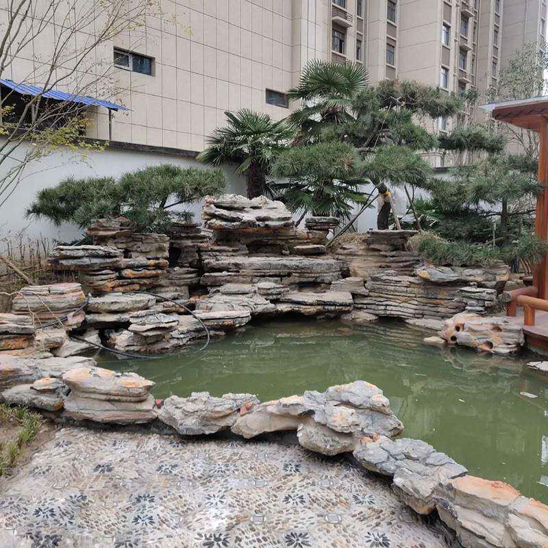 假山石厂千石院驳岸景千层石观园林别墅庭造景户外层天然家天然石