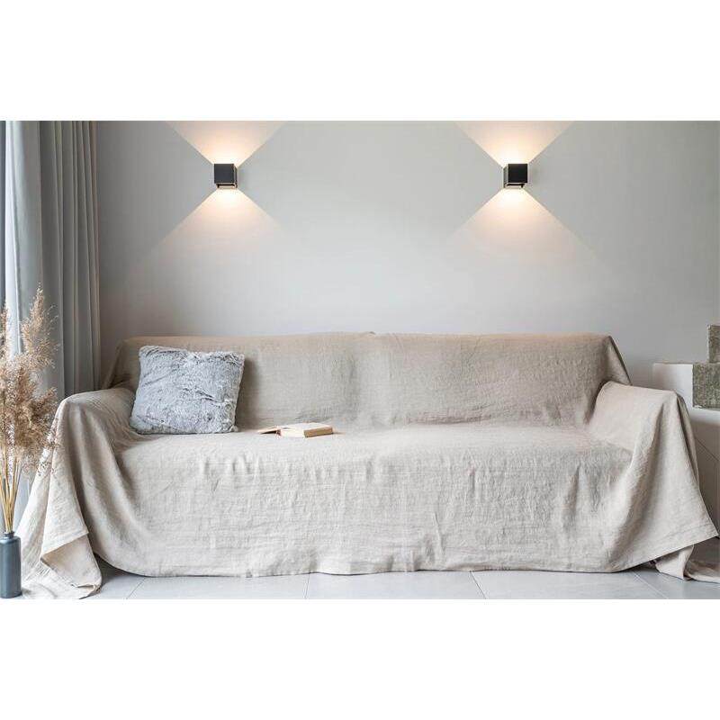 7艺Y新品法国纯F7675JTS亚麻布色沙发盖布沙发巾四纯季适X合