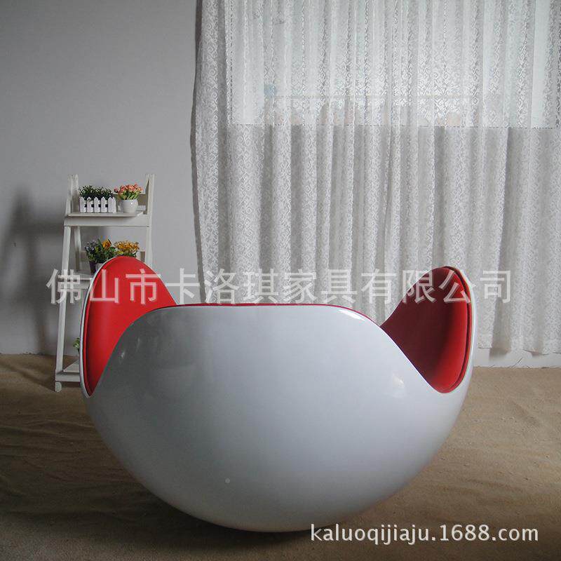 不倒翁椅摇摇椅时现代璃家居不倒翁椅尚休闲沙发椅躺玻钢蛋壳椅
