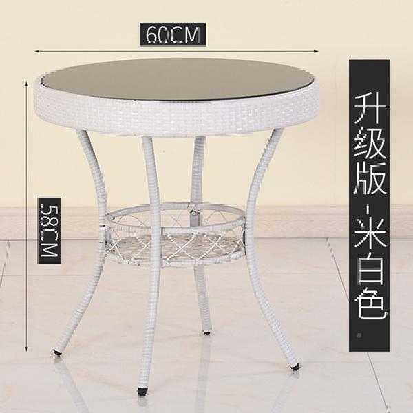 简易阳台7nWpMJ4A小茶桌家用小户桌型喝茶客厅藤编小茶几桌圆椅组
