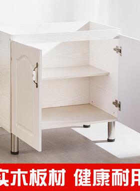 橱柜简易现房代不锈钢台面厨柜台餐边柜300242碗柜灶厨出家租房用