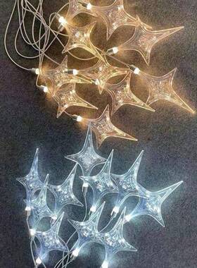 婚庆具幸运星吊灯婚礼堂道置吊顶装饰MPE布10头亚克力星灯星串