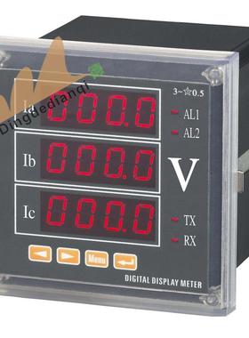 智能可编流程三相交电压表数字电6测表6*9开LGL孔92*92电工9仪表