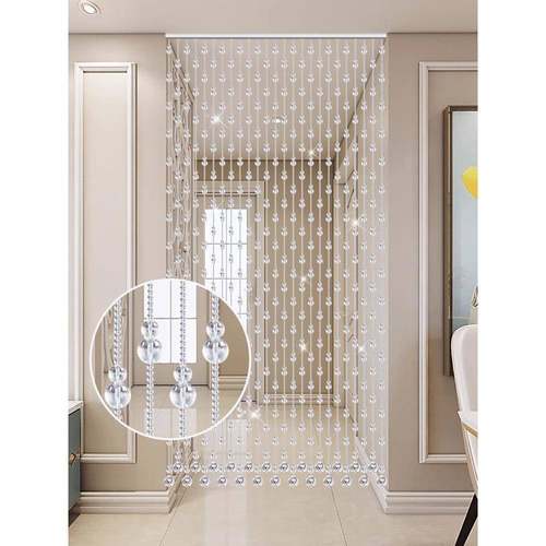 网红祁桦制造水珠孔帘免打门帘葫芦饰隔断玄关过装道洗手晶间卧室