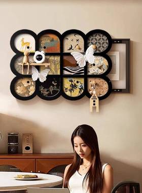 新款遮中古风免打置孔电表箱电AL100307闸箱总开关挡多洞功能洞板