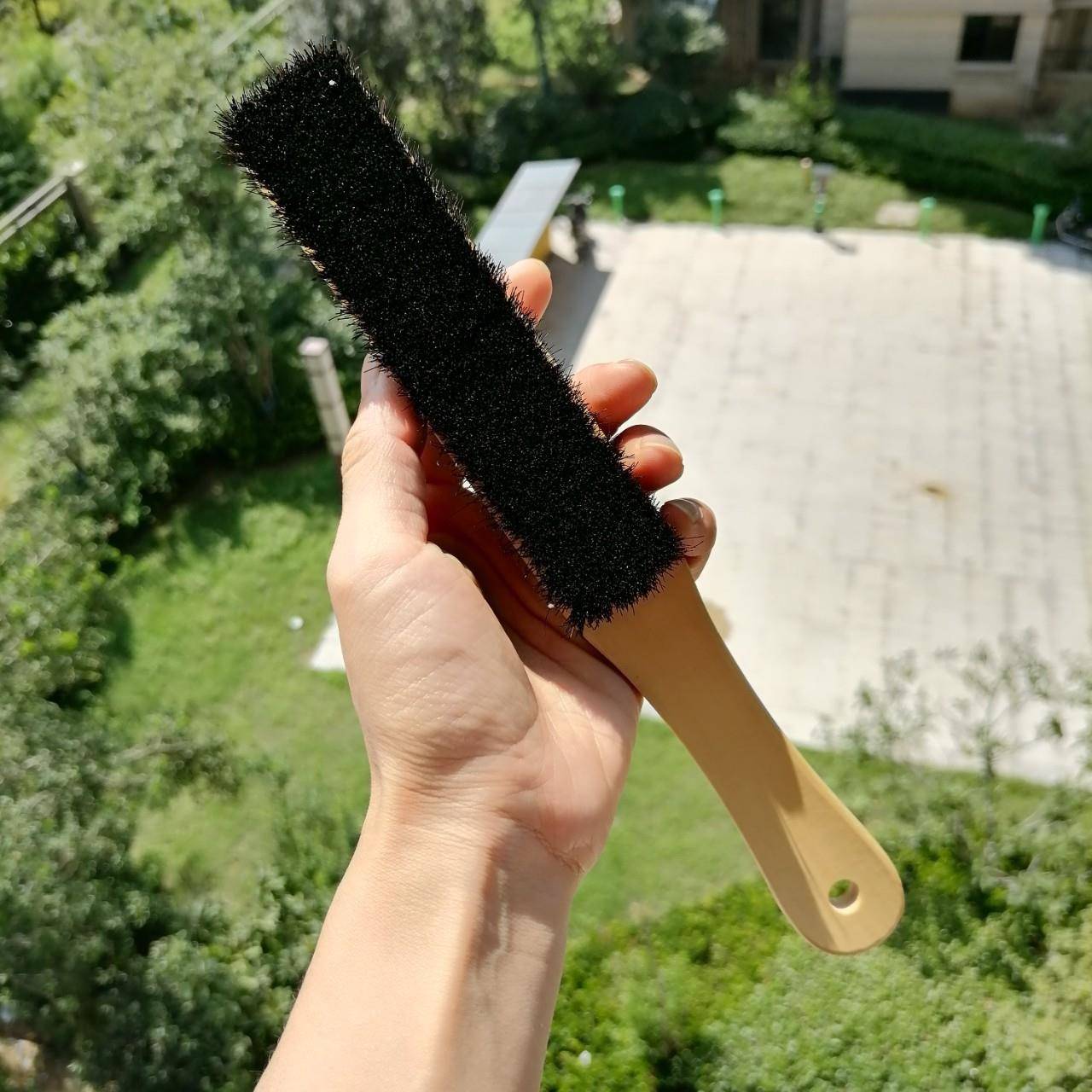加长加密玉竹黑文玩刷马颈鬃核桃马刷性包浆上色FUB油大鬃手工穿