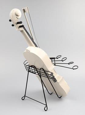 真小提琴模型饰铁皮工道艺品酒025吧客厅仿橱窗柜装收藏摆件拍摄