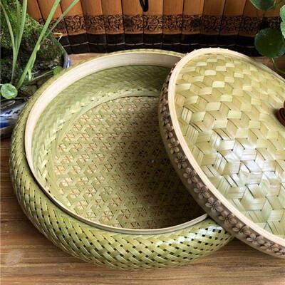 ltao1004收纳盒水果编篾匠收纳竹竹筐篮子竹小编竹编制品收纳筐编