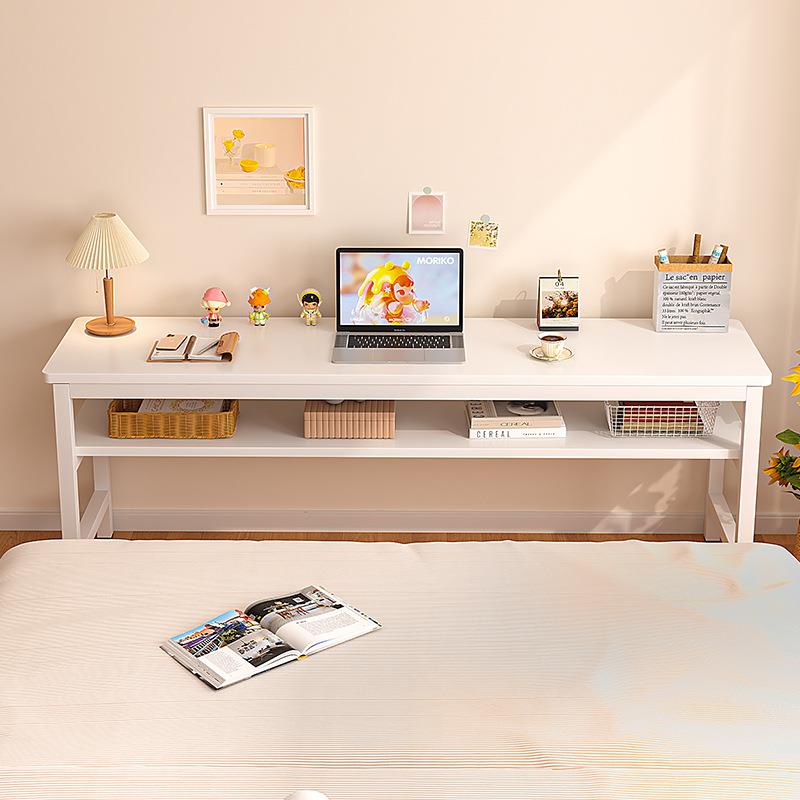 书桌阳家用长条桌女卧室简易出租屋靠XVX生墙窄长桌子工作台台电