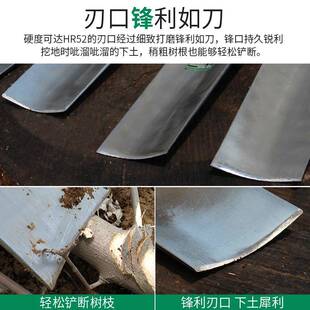 合高锰挖挖树铲树墩锹铲子金铁JS-W02锹园艺起树铲移植苗木钢开沟