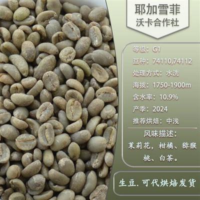 耶加雪菲G1咖啡生豆 水洗沃卡合作社 埃塞俄比亚进口精品 微批次