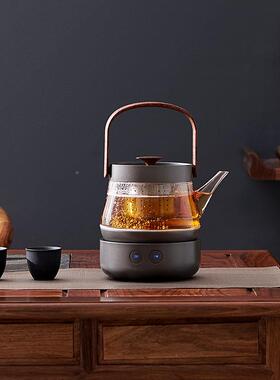 沐心智堂蔚茶器电热茶壶玻璃煮46233器SUS3家16不锈钢烧水煮茶恒