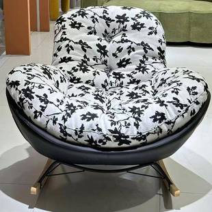 摇摇6026企鹅客厅代轻简奢懒人沙发单人摇椅躺椅约现椅家用阳台休