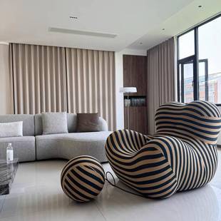 妈妈的怀抱懒人沙发轻奢单人休闲沙发椅卧室客厅单人压缩布艺沙发