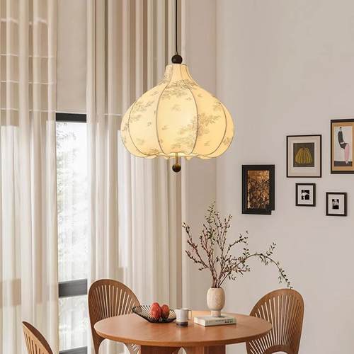 卧室布法艺吧灯具中古风南洋花纹实木栗子923灯餐厅台式茶室民宿